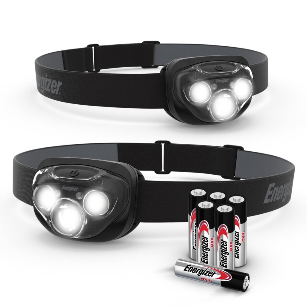Energizer LED Headlamp PRO (2-Pack), IPX4 Water Resistant Headlamps, High-Performance Head Light for Outdoors, Camping, Running, Storm, Survival LED Light for Emergencies (Batteries Included)