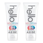 hello 8 in 1 Mighty Multi-Tasker Fluoride Toothpaste Pack, SLS Free Toothpaste with Fluoride, Antigingivitis and Antisensitivity, Strengthens Enamel and Whitens, Natural Mint Blend, 2 Ct, 4.0 Oz Tubes