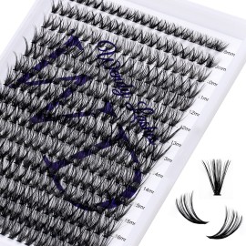 Lash Clusters Lashes Individual 300PCS C/D Curl Eyelash Extensions 0.07mm Thickness Individual Lashes Fluffy and Soft Volume Lashes Matt Dark Lashes Extension 8-16mm Mixed Length