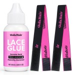 Dolahair Lace Glue for Wigs - Waterproof Super Hold Hair Bonding Glue for Weave and Hair Systems - Invisible Extreme Hold (Includes 2 Wig Bands)