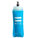 FITLY Large Soft Flask - 17 oz (500 ml) - Shrink As You Drink Pocket Soft Water Bottle for Hydration Pack/Running Vest- Folding Water Bottle for Running, Hiking, Cycling - Ski Water Bottles (F5L)