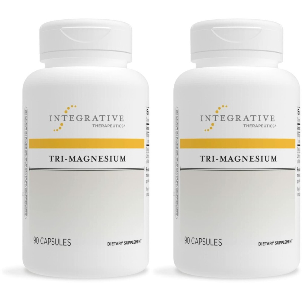 Integrative Therapeutics Tri-Magnesium - Supports Cellular Energy & Energy Metabolism*- Magnesium Supplement for Heart & Nerve Health Support* - Dairy-Free & Gluten-Free - 180 Capsules (180 Servings)
