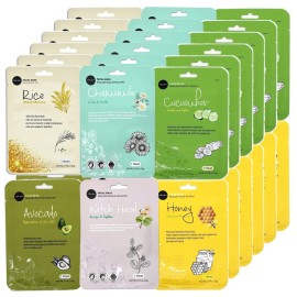 Celavi Essence Facial Face Mask K-Beauty Skincare Korea Skin Care Moisturizing (6 of each) B Set