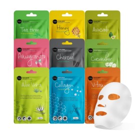 Celavi Essence Facial Face Mask K-Beauty Skincare Korea Skin Care Moisturizing 36 Pack B Set