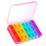 ASprink Pill Organizer 3 Times a Day - Weekly/Daily Pill Box 7 Day Medicine Organizer, Large Pill Case Pill Box 3 Times a Day, Travel Pill Organizer, to Hold Vitamins, Medicine