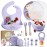 O\'doe 17-Piece BPA-Free Silicone Baby Feeding Set | Thick & Soft Suction Plates, Baby Bowls, Wooden Fork & Spoon, and More | Make Mealtime Fun and Easy for Your Little One (Purple, V2)