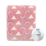 CREVENT 30\'\'X40\'\' Cozy Fluffy Warm Fleece Baby Crib Blanket for Unisex Infant Toddler Crib Cot Stroller (Coral Red Rainbow)