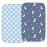 100% Organic Cotton 2 Pk Bedside Sleeper Bassinet Fitted Mattress Sheets for Mika Micky, Baby Delight, Ronbei, Chicco, KoolerThings, Cloud Baby, AMKE, Angelbliss, Maxi-COSI, Arm\'s Reach and More. Boy