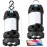2 Pack Camping Lantern, Outdoor LED Camping Light, Rechargeable Flashlights with 1000LM, 6 Modes, 4000mAh Power Bank, IPX5 Waterproof Portable Emergency Camp Light for Hurricane Survival - Black