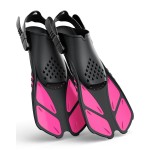 Greatever Snorkel Fins Adjustable Buckles Open Heel Swim Flippers Travel Size Short Swim Fins for Snorkeling Diving Swimming Adult Men Womens