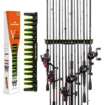 KastKing V15 Vertical Fishing Rod Holder - Wall Mounted Fishing Rod Rack, Store 15 Rods or Fishing Rod Combos in 17.25 Inches, Great Fishing Pole Holder and Rack