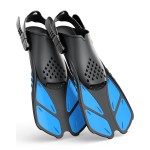 Greatever Snorkel Fins Adjustable Buckles Open Heel Swim Flippers Travel Size Short Swim Fins for Snorkeling Diving Swimming Adult Men Womens