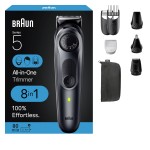 Braun All-in-One Style Kit Series 5 5480, 8-in-1 Trimmer for Men with Beard Trimmer, Body Trimmer for Manscaping, Hair Clippers & More, Ultra-Sharp Blade, 40 Length Settings, Waterproof