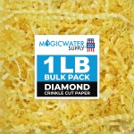 MagicWater Crinkle Cut Paper for Gift Baskets - 1LB Diamond Canary - Perfect for Shredded Paper Filler, Basket Filler, Gift Boxes, Bridesmaid Gifts,Christmas Stuffers & More - Ideal for All Occasions