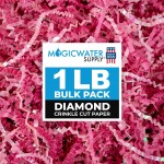 MagicWater Crinkle Cut Paper for Gift Baskets - 1LB Diamond Strawberry Pink - Perfect for Shredded Paper Filler, Basket Filler, Gift Boxes, Bridesmaid Gifts, Christmas Stuffers & More Occasions