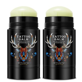 2pack Tattoo Aftercare Butter Balm, 2.6 oz, Old & New Tattoo Moisturizer Healing Brightener for Color Enhance, Natural Tattoo Cream