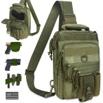 DegeTMVe Dual Pistol Holster Chest Bag Concealed Carry Sling Crossbody Tactical Gun Convertible Backpack Shooting Hunting