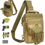DegeTMVe Dual Pistol Holster Chest Bag Concealed Carry Sling Crossbody Tactical Gun Convertible Backpack Shooting Hunting