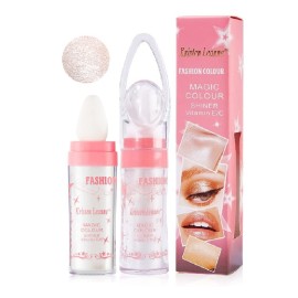 2 Pack Glitter Powder Highlighter Makeup, Body Brightens the Natural Three-Dimensional Face Blusher Patting Powder Highlighter. (01 White moonbeam)