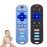 2PCS Baby Remote Control Toy, Soft Silicone Baby Remote Control Shape Teethers Toys for Babies 3 6 12 18 Month(Black + Blue)
