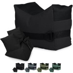 Twod Outdoor Shooting Rest Bags - Target Sports Bench Rest with Front & Rear Support SandBag Stand Holders for Gun Rifle Shooting Hunting Photography - Black