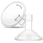 Maymom MyFit Crater Series 18 mm Two-Piece Design Small Breastshield Compatible with Medela Breast Pump Pump Parts; Replace Medela Shields; Fit Flex Connector; 2pc