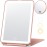 miroposs Rechargeable Travel Makeup Mirror, Vanity Mirror with 80LEDs, 3 Color Lighting, 2000mAh Battery, Portable Ultra Slim Lighted Makeup Mirror, Gift for Women (Rose Gold)