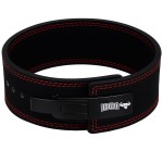IBRO Powerlifting Lever Gym Belt ? Power 8MM Extreme Heavy Duty Genuine Leather Belts - Squats Deadlifts Bodybuilding Weight Lifting IPF Power Lifting Strongman for Men 8mm AllBlack XXL