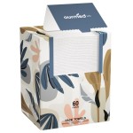 Ourmed Life Face Towels, Disposable Biodegradable Facial Towels for Sensitive Skin, Lint- free Facial Wipes for Washing Face, Skincare and Makeup Remover, Dry Wipes, 107.9 Extra Large, 60 Count