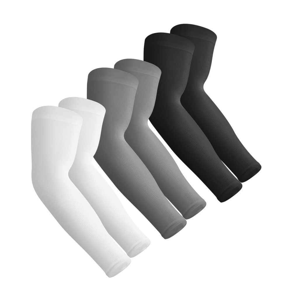 Aegend 3 Pair Sun Protection Cooling Arm Sleeves Compression - Tattoo Cover up - Sun Sleeves for Men Women Youth