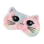 Cute Animal Sleeping Mask Soft Plush Blindfold Cute Rabbit Panda Koala Eye Cover Eyeshade for Kids Teens Girls Women (Big Eyes Cat)