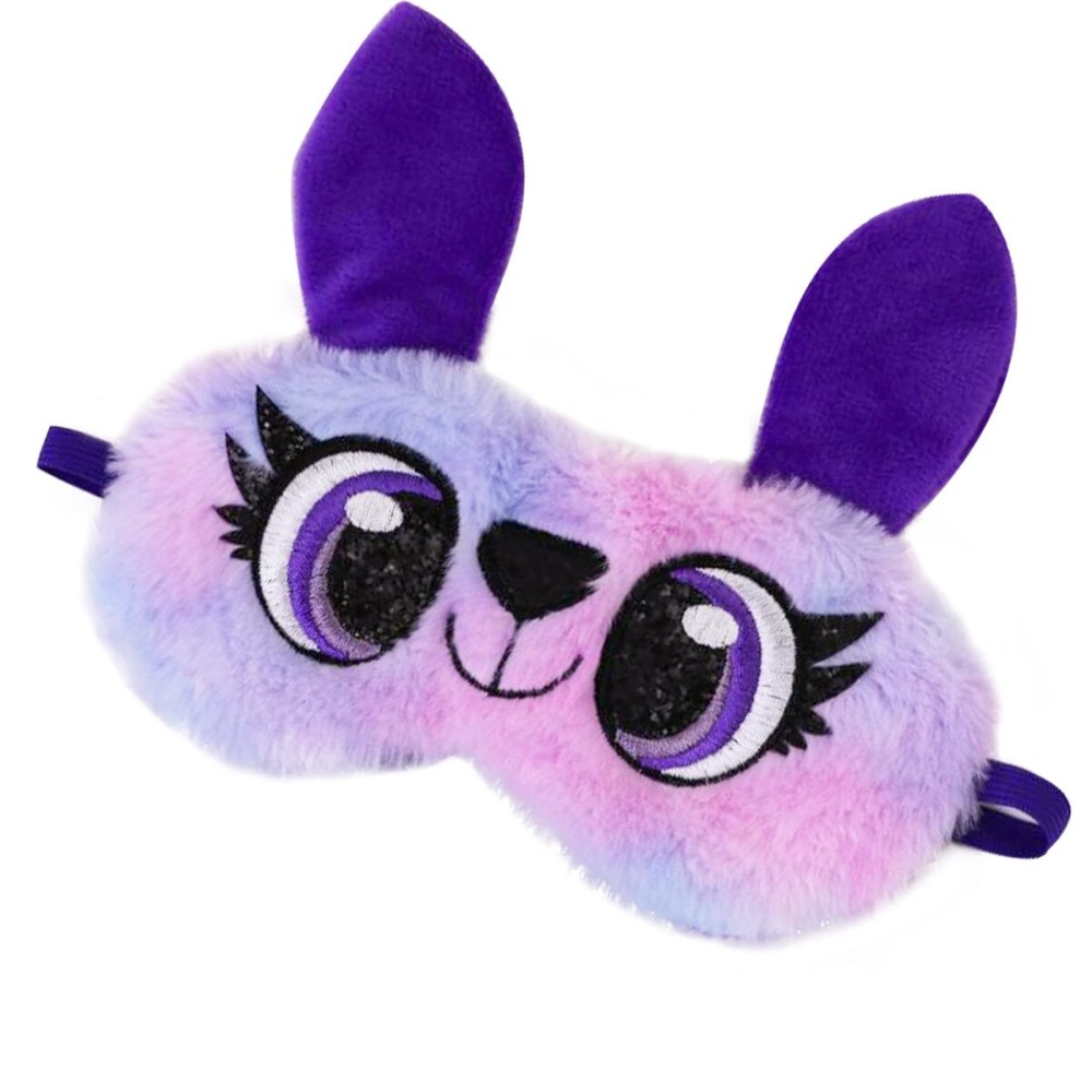 Cute Animal Sleeping Mask Soft Plush Blindfold Cute Rabbit Panda Koala Eye Cover Eyeshade for Kids Teens Girls Women (Big Eyes Rabbit)