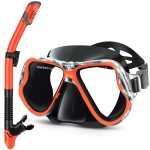 Greatever Dry Snorkel Set,Panoramic Wide View,Anti-Fog Scuba Diving Mask,Professional Snorkeling Gear for Kids