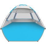 Gorich Beach Tent Sun Shelter for 3/4-5/6-7/8-10 Person with UPF 50 UV Protection, Lightweight & Easy Setup Beach Shade Canopy, Portable Beach Shade Tent Beach Cabana