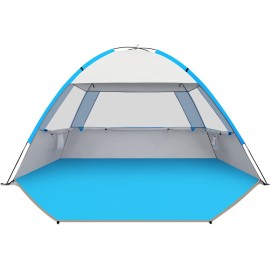 Gorich Beach Tent Sun Shelter for 3-10 Person with UPF 50+ UV Protection, Lightweight & Easy Setup Beach Shade Canopy, Portable Shade Tent Cabana