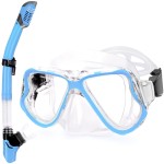 Greatever Dry Snorkel Set,Panoramic Wide View,Anti-Fog Scuba Diving Mask,Professional Snorkeling Gear for Adults