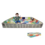 Infantino Foldable Soft Foam Play Mat, Baby Play Mat for Tummy Time & Floor Play, Lightweight, Easy to Store, Wipeable, Multicolor