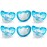 RaZbaby Jollypop Pacifier for Newborns & Up, USA Made, Natural Shaped Orthodontic Binky, Lovingly Shared in NICUs & Hospitals Worldwide, Medical-Grade 100% BPA-Free - 0-3 Months, 6 Pack - Blue