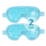 NEWGO Cooling Eye Mask for Puffy Eyes, Cold Eye Mask Eye Ice Pack for After Eyes Surgery, Tension Stress Relief, Itchy Eyes, Headaches, Dark Circles - Blue (Blue-2Pack)