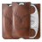 Stainless Steel Cigar Cutter 3 Pack with Leather Case,Double Blade for a Precise Perfect Cut(Brown Deer)