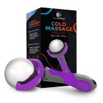 PRIME Fitness Cold Massage Roller Ball | Cold Therapy | Ice Roller Ball with Handle | cryo Stick | Relieve Muscle Pain (Purple)