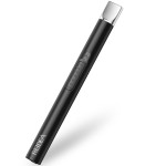 REIDEA 2 PCS Electronic Candle Lighter Arc Windproof Flameless USB Rechargeable Lighter with Safe Button for Home Kitchen (S4, Pitch Black)