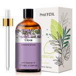 PHATOIL 3.38Fl.Oz Clove Essential Oil, for Aromatherapy Diffusers with Glass Dropper, Humidifiers, Great for DIY Candle and Soap Making, Gift for Friend