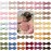 CLLOT Baby Hair Clips 50PCS Baby Girls Fully Lined Baby Bows Hair Pins Tiny 2 Hair Bows Alligator Clips for Baby Girls Infants Toddlers in Pairs