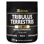 Zolotus 13in1 Tribulus Terrestris Capsules with Maca, Horny Goat Weed, Panax Ginseng, Saw Palmetto, Tongkat Ali, Shilajit & More - Energy, Stamina Supplement for Men & Women - 120 Counts