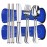 10PCS Portable Silverware Set with Case, Lengnoyp Travel Camping Utensils Set, Premium Stainless Steel Travel Cutlery Set, Reusable Safe Flatware Sets for Lunch Box/Workplace/Students, Silver