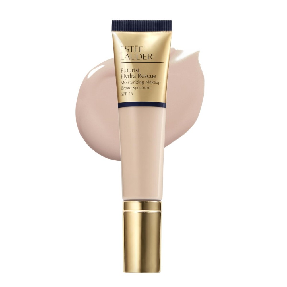 Este Lauder Futurist Hydra Rescue Moisturizing Foundation Makeup SPF 45 for a 12-Hour Glow, 1.2 Fl Oz, 1C1 Cool Bone