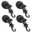 CONBOLA Suction Cups Hooks 4 Pieces Outdoor Car Camping Essentials Heavy Duty Upgraded Tie Down Suction Cup,Camper Accessories Strong Power for RV Boat Window Glass Camping Trap.(4 pcs,Yellow)