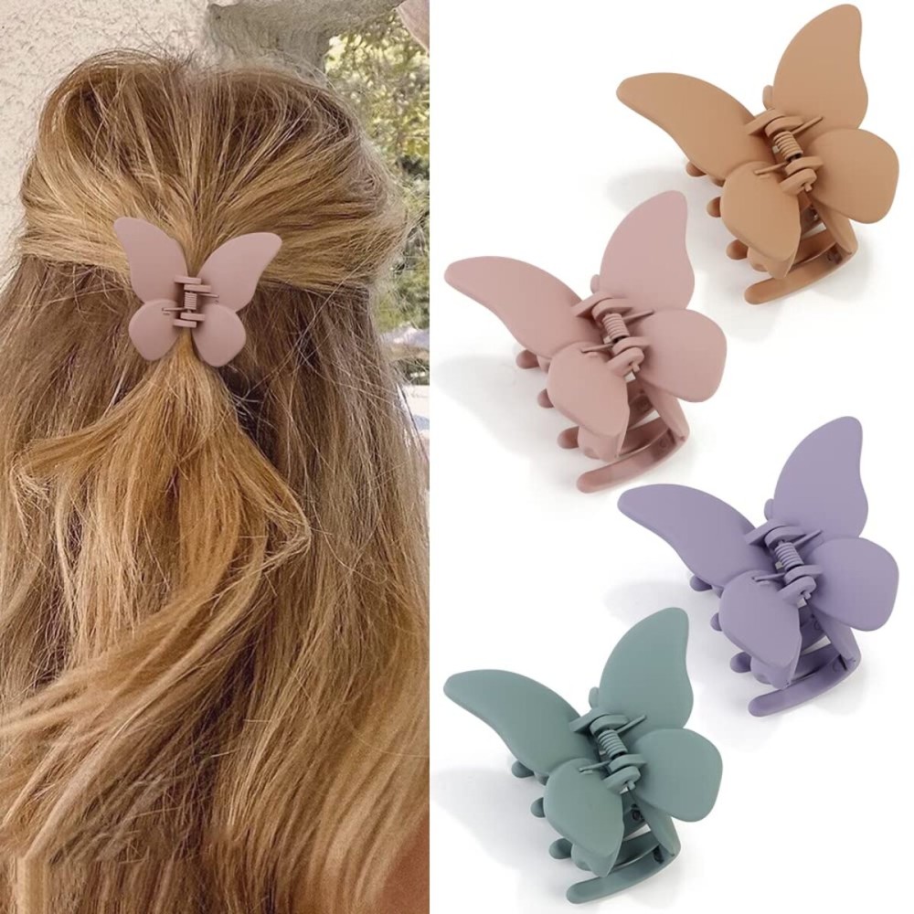 Canitor Butterfly Hair Clips 2.7 Cute Claw Clips for Thick Thin Hair for Women Girls Butterfly Accessories