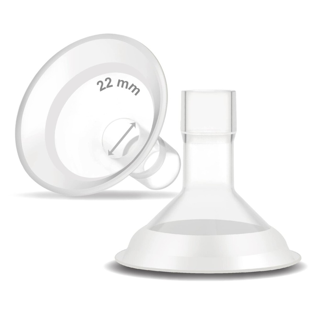 Maymom MyFit Comfy Series 22 mm Two-Piece Design Breastshield Compatible with Medela Breast Pump Parts; Replace Medela Shields; Fit MaxFlow Flex Connector; 2pc